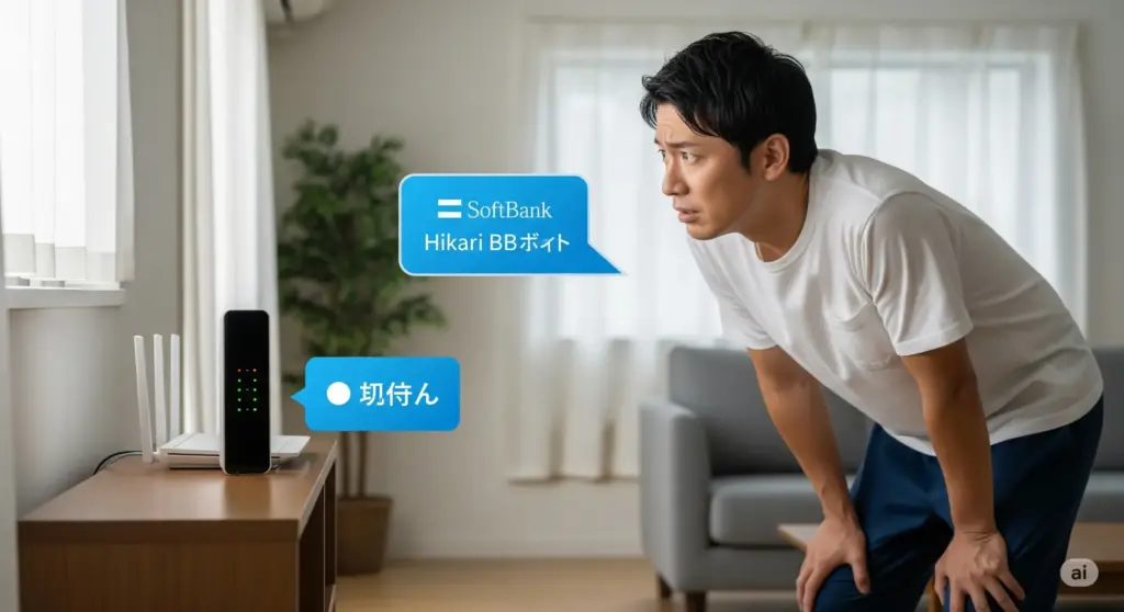 ソフトバンク光のルーターでつながらない時