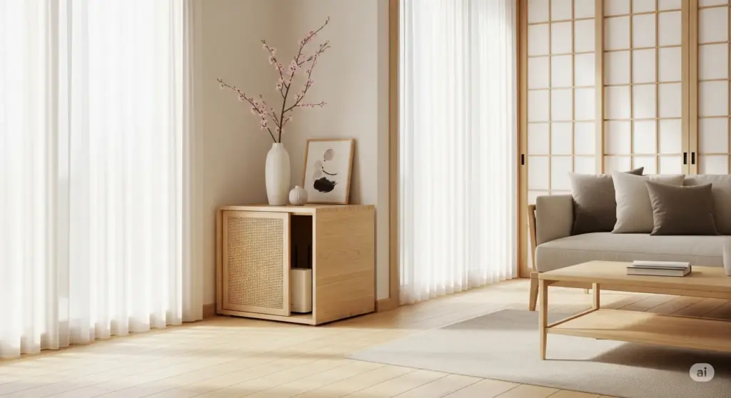 おしゃれに見せるルーター収納